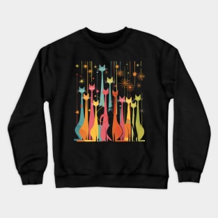 Mid Century Modern CAT Iconic Architectures Crewneck Sweatshirt